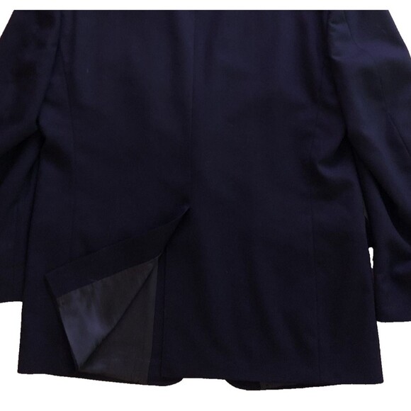 VTG 80s Brooks Brothers Navy Blue Pure Wool Blazer Mens 42R 2 Button Single Vent - Picture 8 of 16